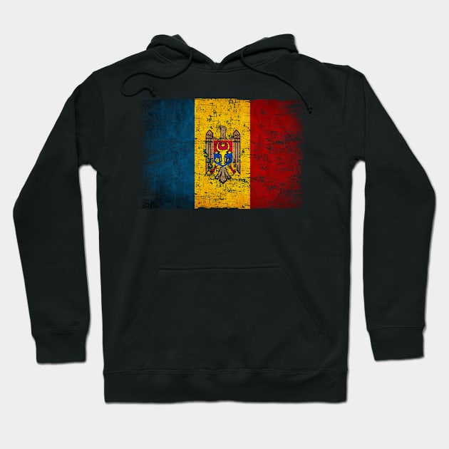 Moldova Flag Women Men Children Moldova Vintage Hoodie by Henry jonh